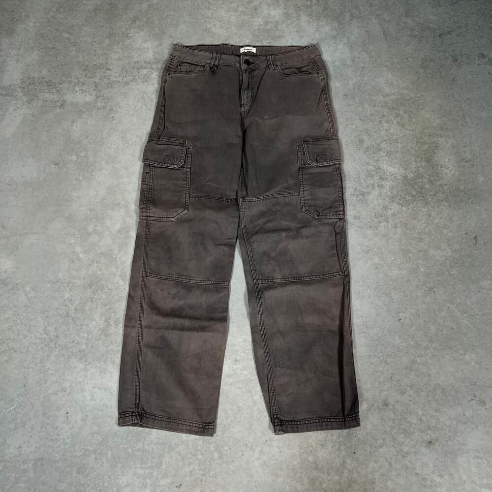 Garage Gray Cargo Pants Women's Size 32x31 Sun Faded Wash